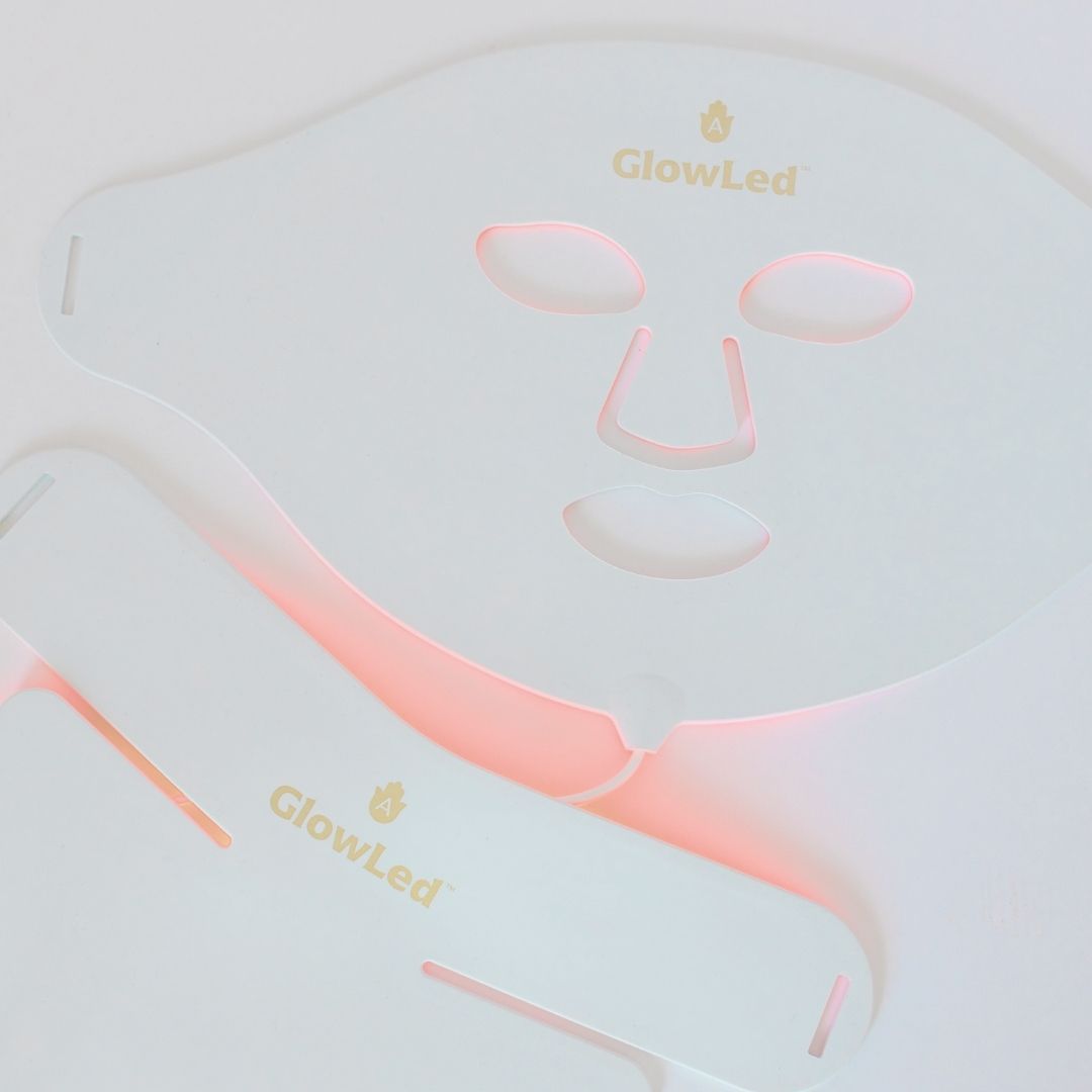 GLowLed ™ 2.0 LED Lichtherapie Gezichtsmasker  7 kleuren LED inclusief NIR