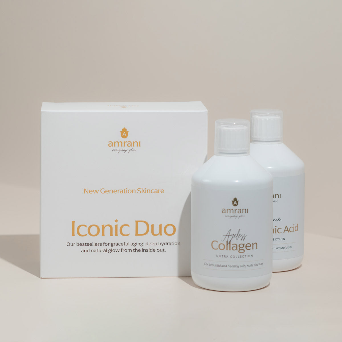 Iconic duo: Ageless Collagen + Balance Hyaluronic Acid